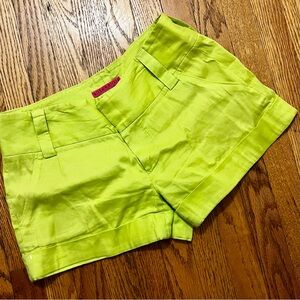 Alice + Olivia High Waist Green Shorts